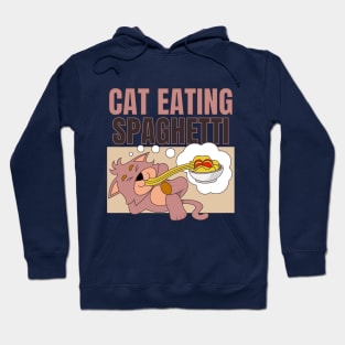 Cat Eating Spaghetti Hoodie